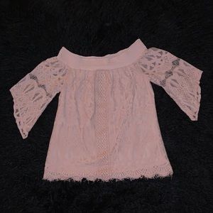 Off the shoulder adorable baby doll blouse